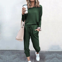 Jolie Brushed Sweatshirt and Tapered Drawcord Jogger Set