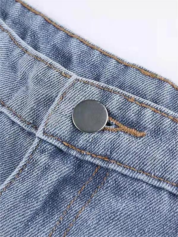 Marielle Star Patch Detail High Waist Flared Denim Jeans