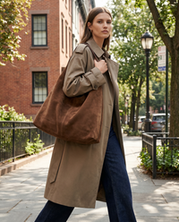 Elise Slouchy Brushed Finish Oversized Hobo Bag