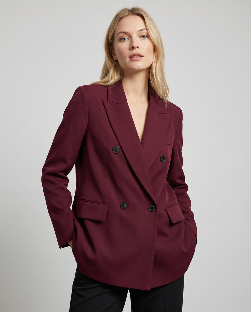Paloma Relaxed Oversized Double Breasted Longline Blazer