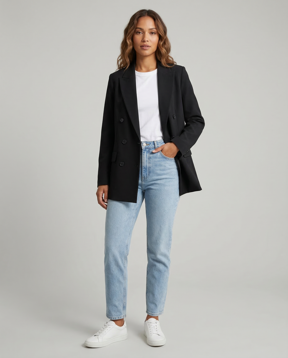 Jade Everyday Relaxed Double Breasted Boyfriend Blazer