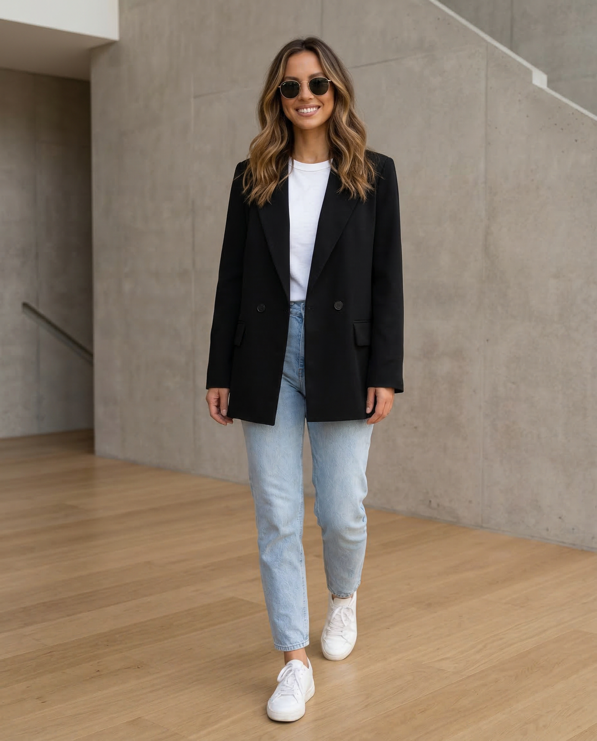 Jade Everyday Relaxed Double Breasted Boyfriend Blazer