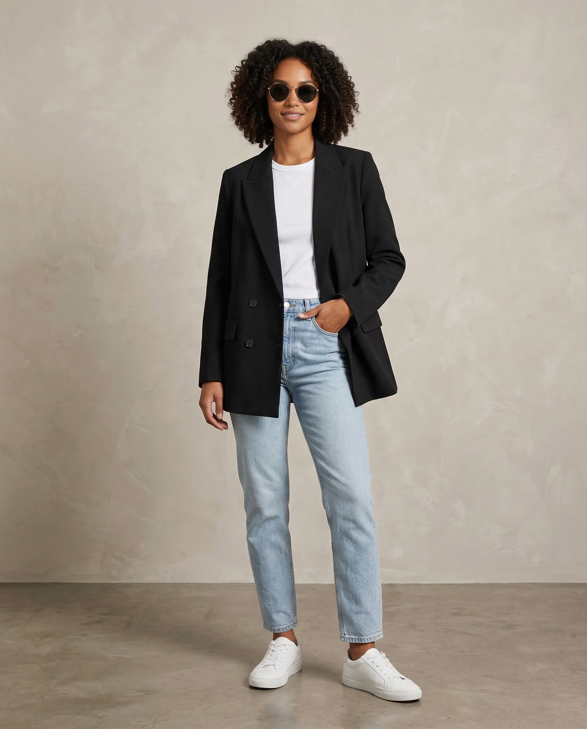 Jade Everyday Relaxed Double Breasted Boyfriend Blazer