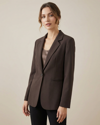 Xiomara Single Button Tailored Slim Waist Suit Blazer