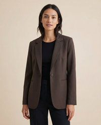Xiomara Single Button Tailored Slim Waist Suit Blazer