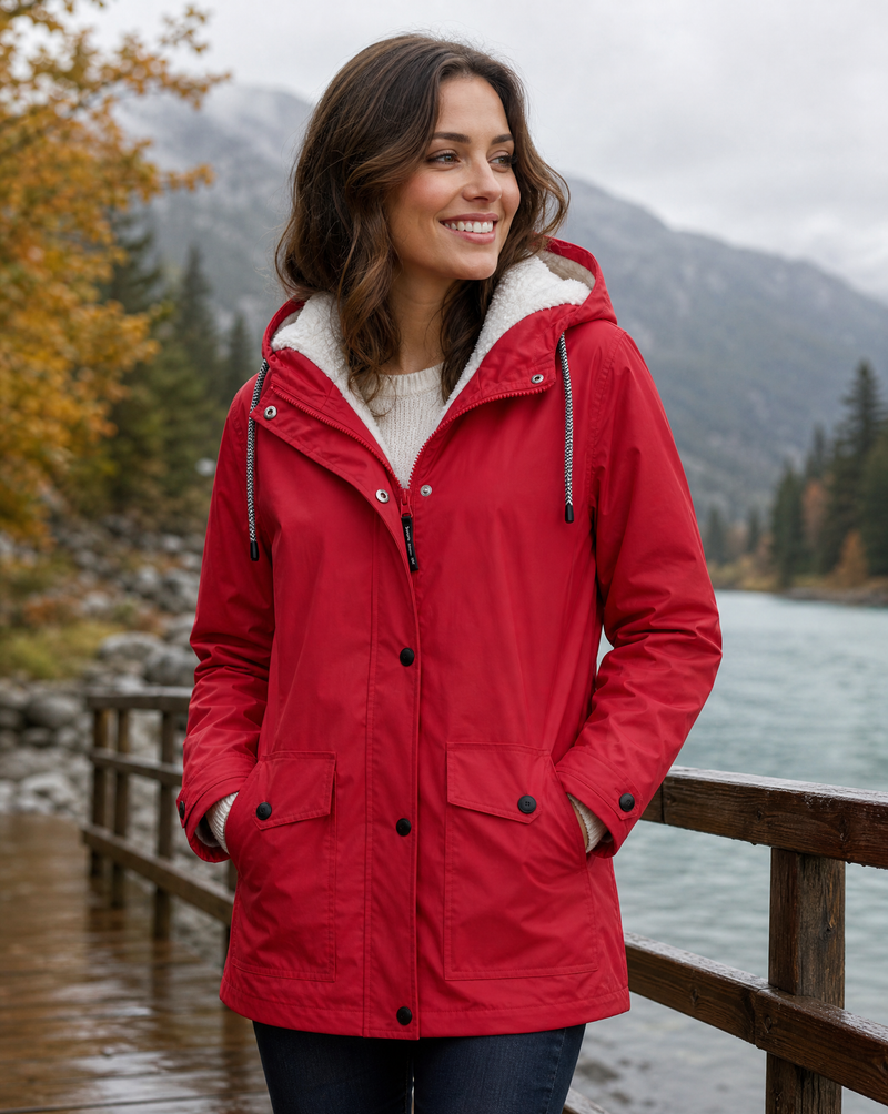 Tamsin Sherpa Lined Hood Drawstring Waist Utility Parka