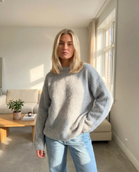 Eira Brushed Soft Oversized Crew Neck Slouch Knit Jumper