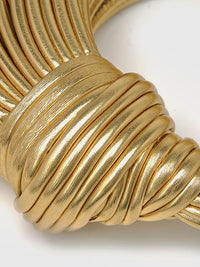 Nina Coiled Gold Wire Knot Handle Occasion Bag