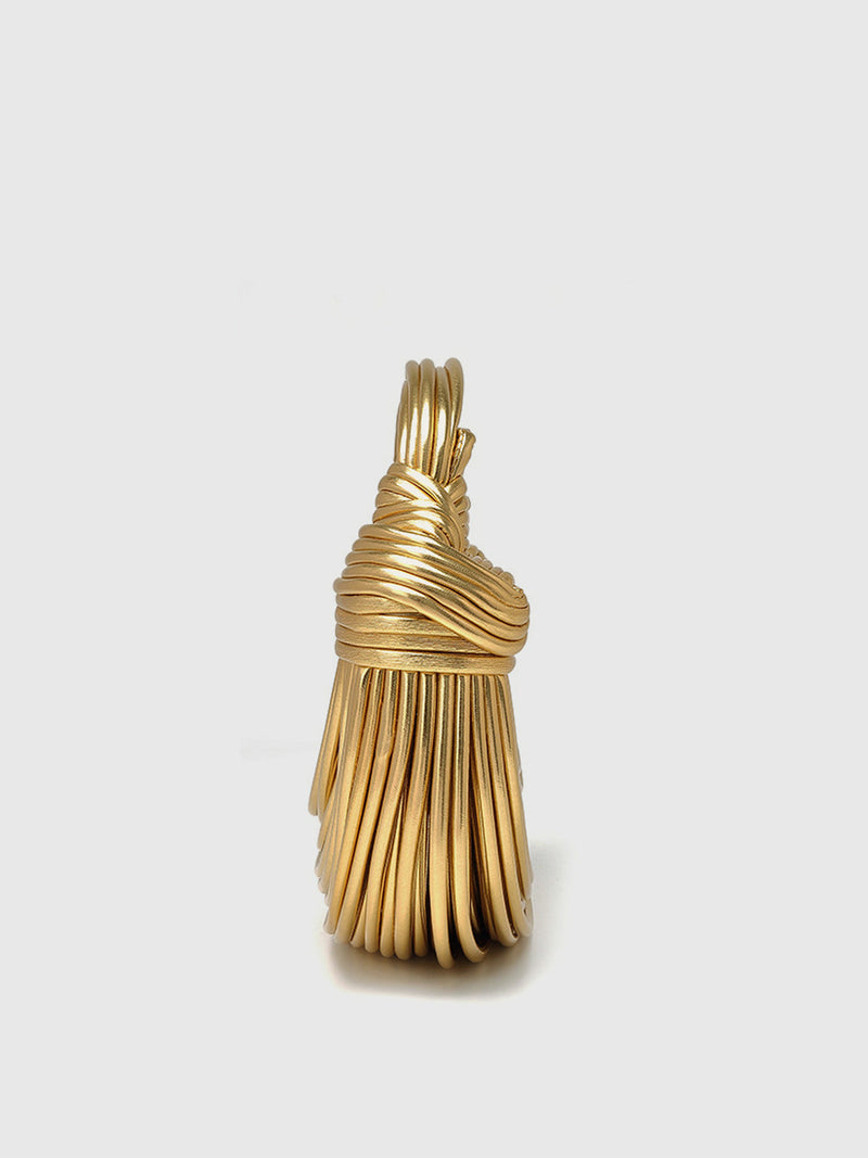Nina Coiled Gold Wire Knot Handle Occasion Bag