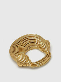 Nina Coiled Gold Wire Knot Handle Occasion Bag