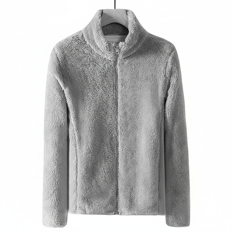 Annabel Soft Teddy Fleece Full Zip Stand Collar Jacket