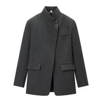 Eden Windowpane Check Single Breasted Longline Blazer