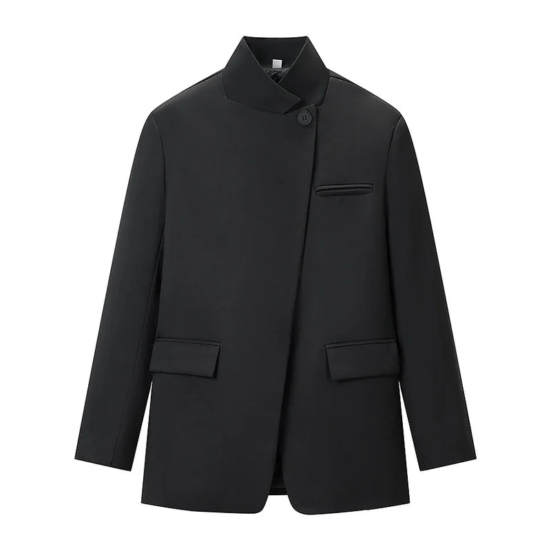Eden Windowpane Check Single Breasted Longline Blazer