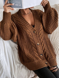 Junia Chunky Cable Batwing Sleeve Oversized Open Cardigan
