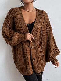 Junia Chunky Cable Batwing Sleeve Oversized Open Cardigan