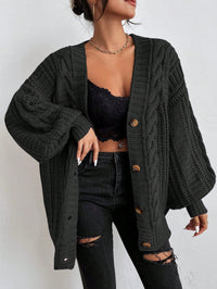 Junia Chunky Cable Batwing Sleeve Oversized Open Cardigan