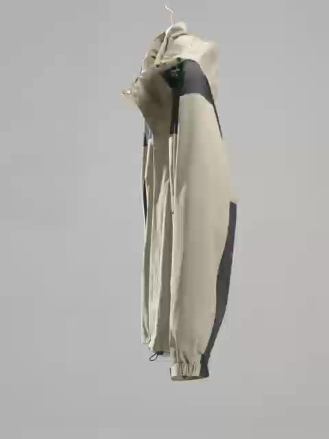 Evangeline Colour Block Hooded Zip Front Outdoor Shell Jacket