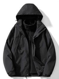 Evangeline Colour Block Hooded Zip Front Outdoor Shell Jacket