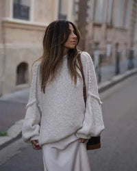 Lorelei Two Tone Panel Block Oversized Slouch Knit Jumper