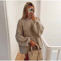 Lorelei Two Tone Panel Block Oversized Slouch Knit Jumper