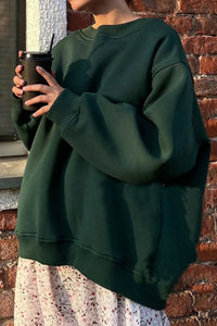 Pippa Oversized Drop Shoulder Brushed Crew Neck Sweatshirt