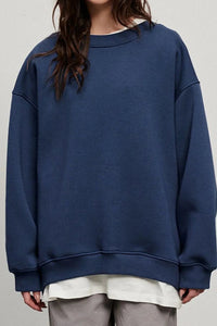 Pippa Oversized Drop Shoulder Brushed Crew Neck Sweatshirt