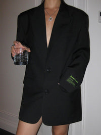 Nadine Oversized Wide Shoulder Single Breasted Blazer Coat