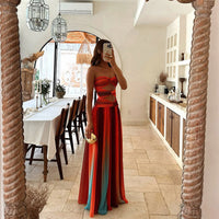 Ariadne Ombre Twist Bust Strapless Column Occasion Maxi Dress