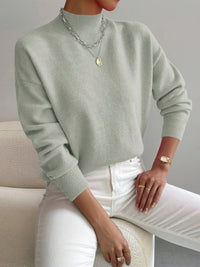 Flora Plain Fine Gauge Relaxed Crew Neck Knit Jumper