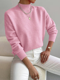 Flora Plain Fine Gauge Relaxed Crew Neck Knit Jumper