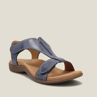 Yolande T Bar Elastic Slingback Cushioned Comfort Flat Sandals
