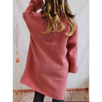 Tallulah Chunky Waffle Knit Open Front Longline Cardigan