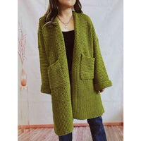 Tallulah Chunky Waffle Knit Open Front Longline Cardigan