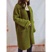 Tallulah Chunky Waffle Knit Open Front Longline Cardigan