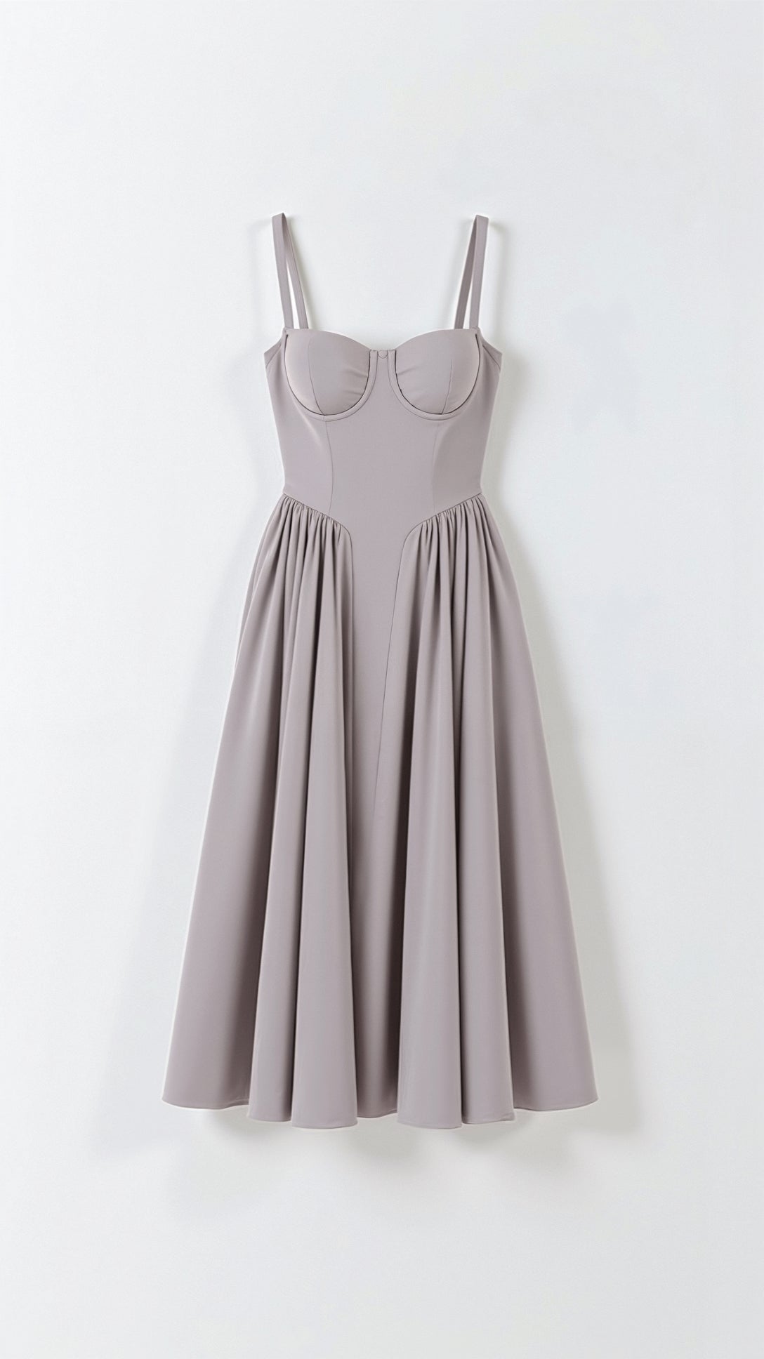 Camilla Sweetheart Corset Bodice Pleated Skirt Strappy Midi Dress