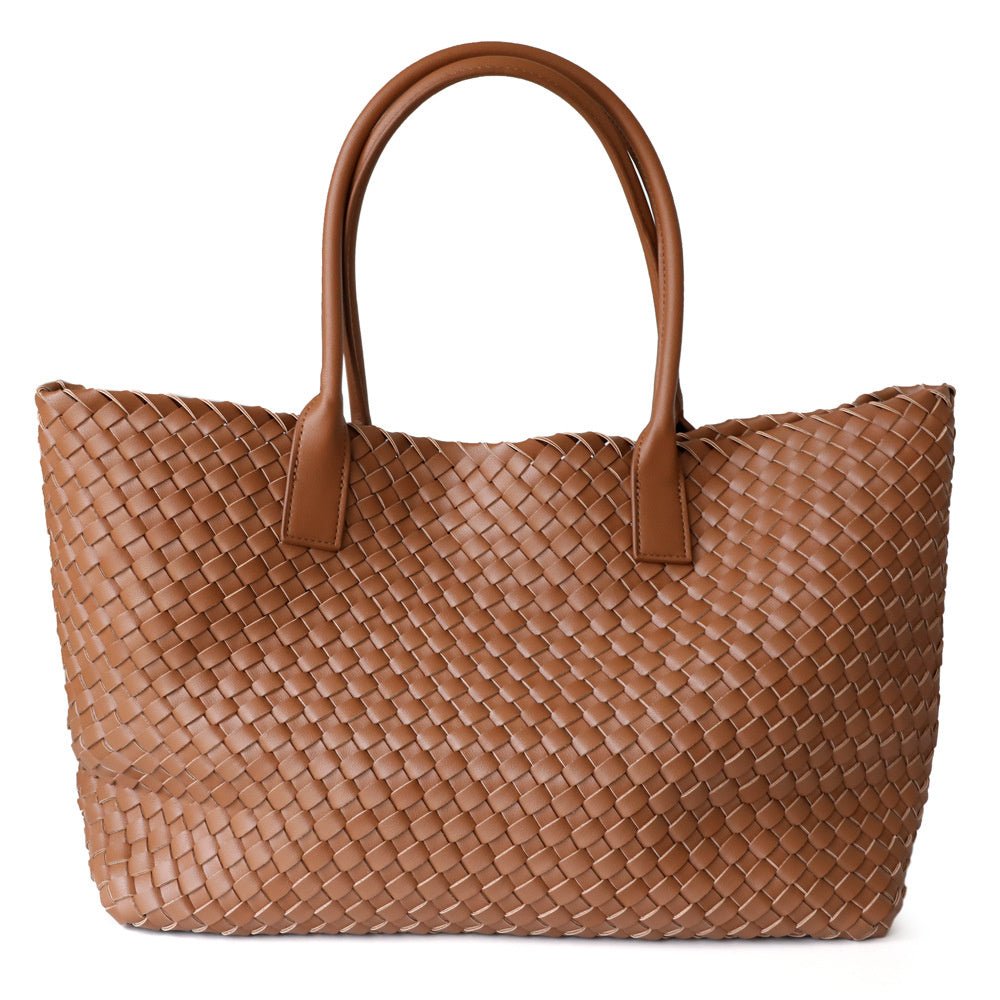 Nadia Woven Structured Twin Handle Everyday Tote Bag