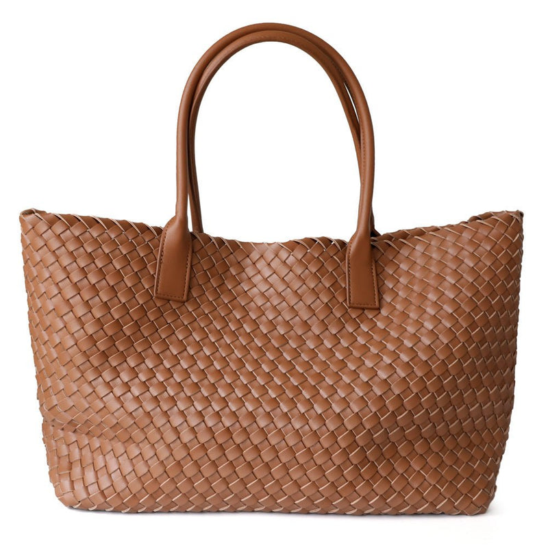 Nadia Woven Structured Twin Handle Everyday Tote Bag