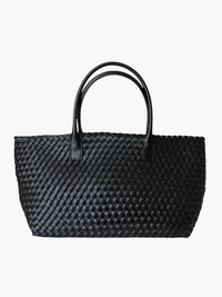 Nadia Woven Structured Twin Handle Everyday Tote Bag