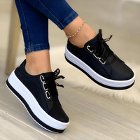 Lucile Lace Up Chunky Platform Sole Everyday Court Trainers