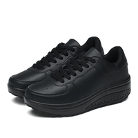 Angeline Rocker Sole Lace Up Padded Collar Walking Trainers