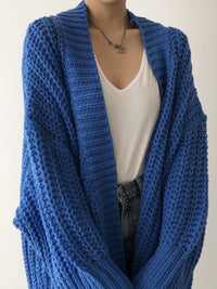 Adelina Chunky Rib Floor Length Oversized Open Cardigan