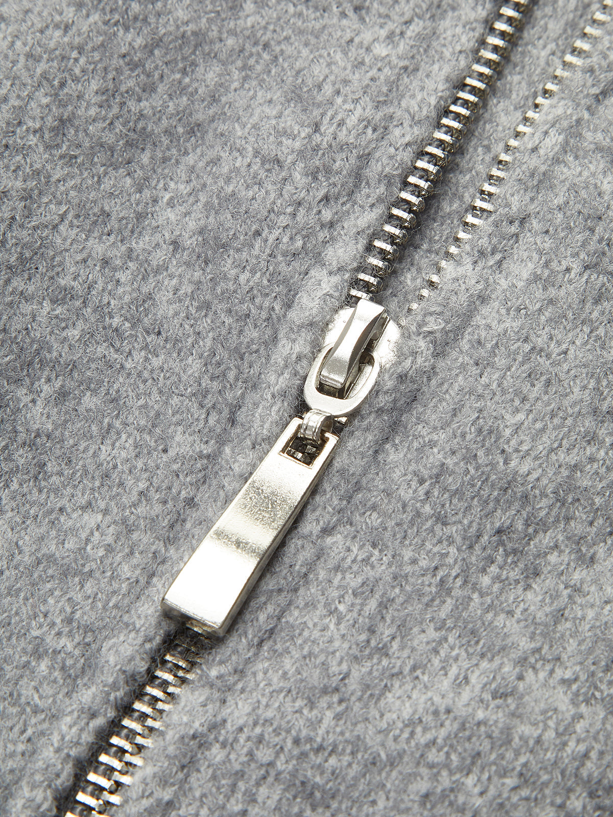 Delphia Funnel Neck Zip Through Oversized Knit Jacket