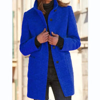 Marisol Button Through Patch Pocket Textured Midi Coat