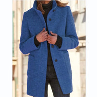 Marisol Button Through Patch Pocket Textured Midi Coat