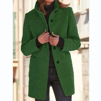 Marisol Button Through Patch Pocket Textured Midi Coat