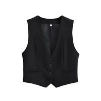 Ximena Pointed Hem Welt Pocket Tailored Waistcoat Vest