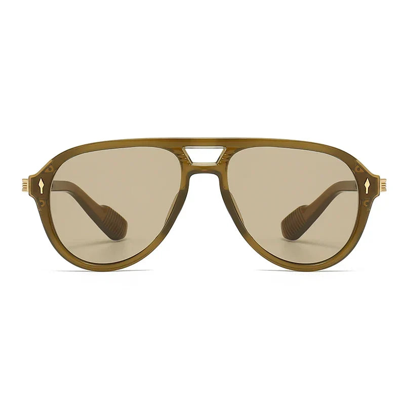 Chloe Flat Top Gradient Lens Pilot Sunglasses