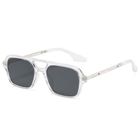 Isla Double Bridge Flat Front Square Aviator Sunglasses