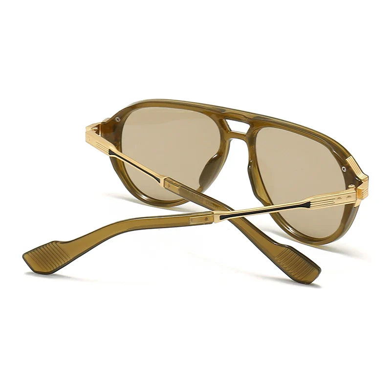 Chloe Flat Top Gradient Lens Pilot Sunglasses