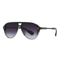 Chloe Flat Top Gradient Lens Pilot Sunglasses